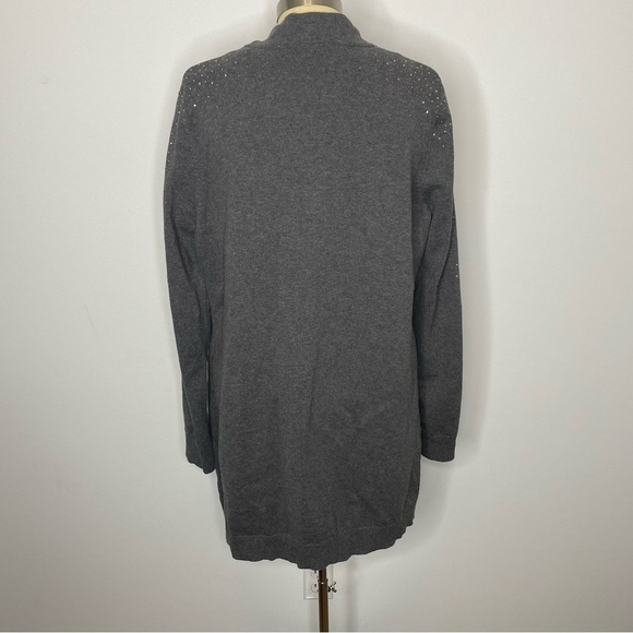 Christine Alexander Grey Embellished Cardigan Sweater - Picture 6 of 10